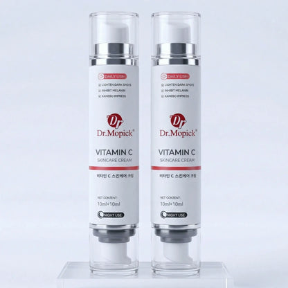 Vitamin C & Niacinamide Face Serum, a Moisturizing Beauty Product That Brightens Dull Skin for a Fresh Glow - Dual Chamber Complex for Day & Night Use, All Skin Types, Hydrate, Face Care Products