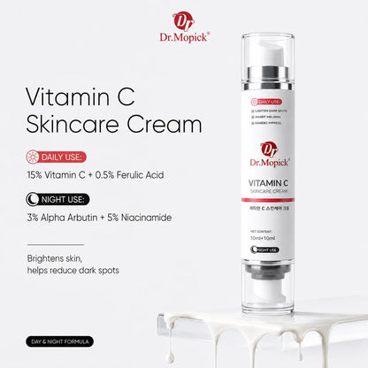 Vitamin C & Niacinamide Face Serum, a Moisturizing Beauty Product That Brightens Dull Skin for a Fresh Glow - Dual Chamber Complex for Day & Night Use, All Skin Types, Hydrate, Face Care Products