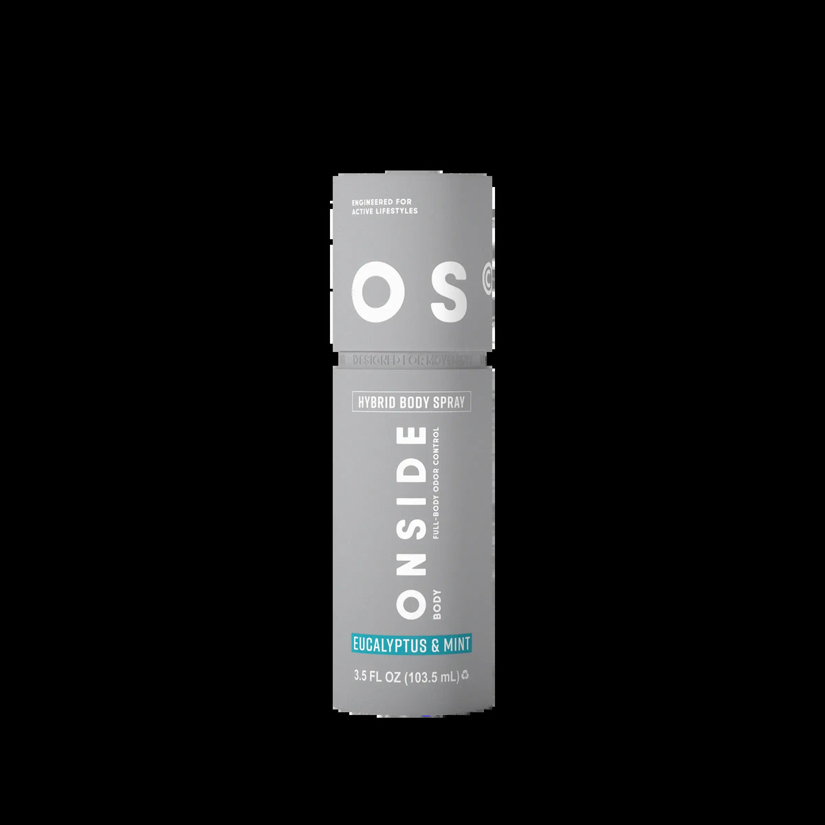 ONSIDE Hybrid Body Spray | Instant Odor Control + Skin Refresh in One | Lightweight, Non-Sticky, All-Day Freshness | Dermatologist Tested | Santal Leather & Eucalyptus Mint | Performance Care